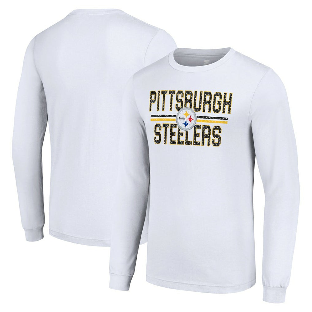 Starter Team Mesh Print Graphic Long Sleeve T-Shirt - Pittsburgh Steelers