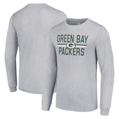 Starter Team Mesh Print Graphic Long Sleeve T-Shirt - Green Bay Packers