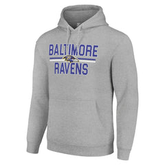 Starter Unisex Team Mesh Print Graphic Tri-Blend Pullover Hoodie - Baltimore Ravens