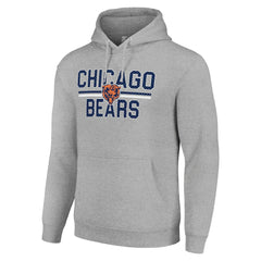 Starter Unisex Team Mesh Print Graphic Tri-Blend Pullover Hoodie - Chicago Bears