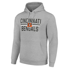 Starter Unisex Team Mesh Print Graphic Tri-Blend Pullover Hoodie - Cincinnati Bengals
