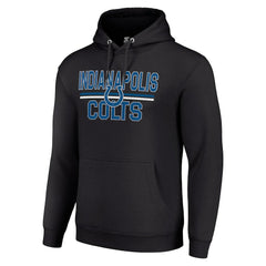 Starter Unisex Team Mesh Print Graphic Tri-Blend Pullover Hoodie - Indianapolis Colts