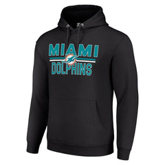 Starter Unisex Team Mesh Print Graphic Tri-Blend Pullover Hoodie - Miami Dolphins