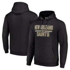 Starter Unisex Team Mesh Print Graphic Tri-Blend Pullover Hoodie - New Orleans Saints