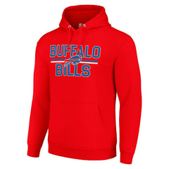 Starter Unisex Team Mesh Print Graphic Tri-Blend Pullover Hoodie - Buffalo Bills