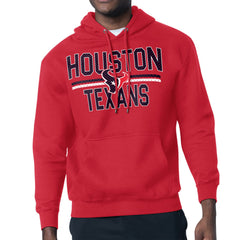 Starter Unisex Team Mesh Print Graphic Tri-Blend Pullover Hoodie - Houston Texans