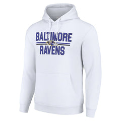 Starter Unisex Team Mesh Print Graphic Tri-Blend Pullover Hoodie - Baltimore Ravens