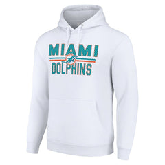 Starter Unisex Team Mesh Print Graphic Tri-Blend Pullover Hoodie - Miami Dolphins