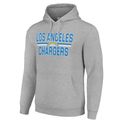 Starter Unisex Team Mesh Print Graphic Tri-Blend Pullover Hoodie - Los Angeles Chargers