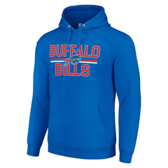 Starter Unisex Team Mesh Print Graphic Tri-Blend Pullover Hoodie - Buffalo Bills