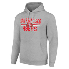 Starter Unisex Team Mesh Print Graphic Tri-Blend Pullover Hoodie - San Francisco 49ers