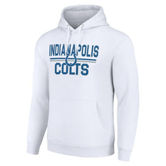 Starter Unisex Team Mesh Print Graphic Tri-Blend Pullover Hoodie - Indianapolis Colts