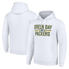 Starter Unisex Team Mesh Print Graphic Tri-Blend Pullover Hoodie - Green Bay Packers