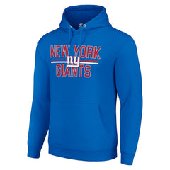Starter Unisex Team Mesh Print Graphic Tri-Blend Pullover Hoodie - New York Giants