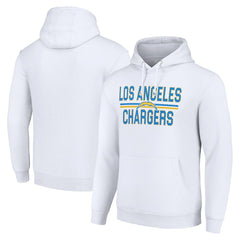 Starter Unisex Team Mesh Print Graphic Tri-Blend Pullover Hoodie - Los Angeles Chargers