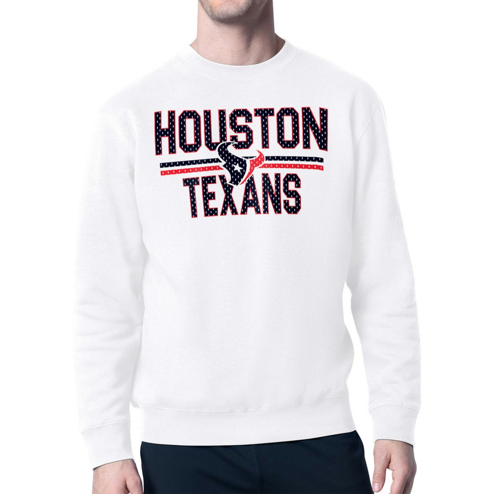 Starter Team Mesh Print Graphic Pullover Sweatshirt - Houston Texans