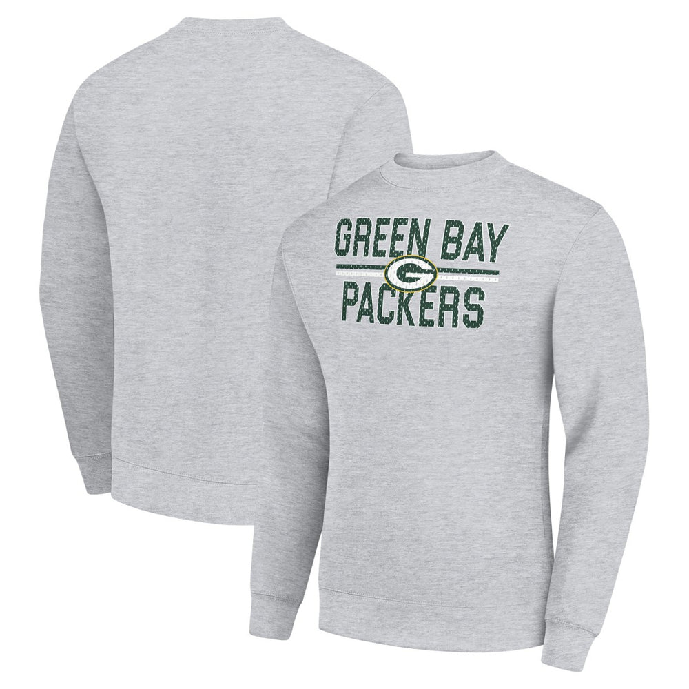Starter Team Mesh Print Graphic Pullover Sweatshirt - Green Bay Packers