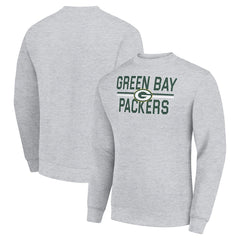 Starter Team Mesh Print Graphic Pullover Sweatshirt - Green Bay Packers