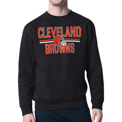 Starter Team Mesh Print Graphic Pullover Sweatshirt - Cleveland Browns
