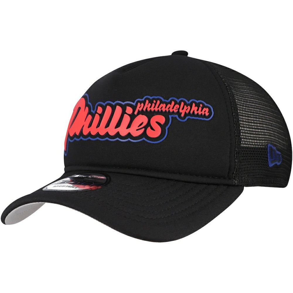 MLB Philadelphia Phillies New Era Retro Bold A-Frame Trucker 9FORTY Adjustable Hat