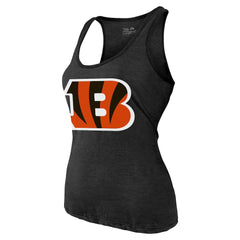 Joe Burrow Majestic Threads Women's Name & Number Tri-Blend Tank Top - Cincinnati Bengals
