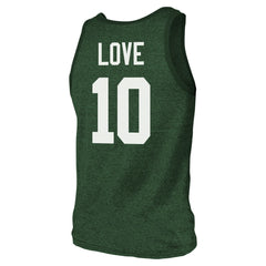 Jordan Love Majestic Threads Tri-Blend Player Name & Number Tank Top - Green Bay Packers