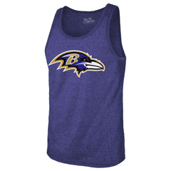 Lamar Jackson Majestic Threads Tri-Blend Player Name & Number Tank Top - Baltimore Ravens
