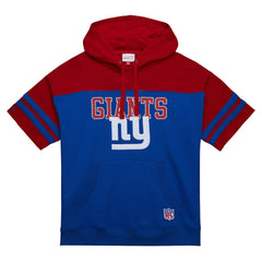 Off Field Vintage Logo Short Sleeve Pullover Hoodie - New York Giants