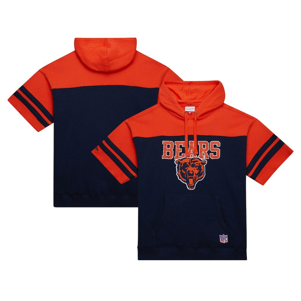 Off Field Vintage Logo Short Sleeve Pullover Hoodie - Chicago Bears