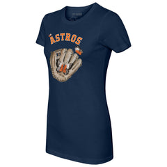 MLB Houston Astros Tiny Turnip Women's Butterfly Glove T-Shirt