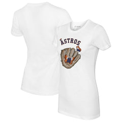 MLB Houston Astros Tiny Turnip Women's Butterfly Glove T-Shirt