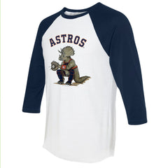 MLB Houston Astros Tiny Turnip Unisex Triceratops 3/4-Sleeve Raglan T-Shirt