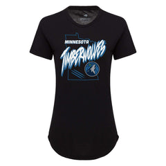 NBA Minnesota Timberwolves Sportiqe Women's Phoebe Super Soft Tri-Blend T-Shirt