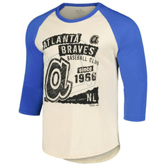 MLB Atlanta Braves Majestic Threads Raglan 3/4-Sleeve T-Shirt