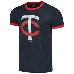 MLB Minnesota Twins Majestic Threads Ringer Tri-Blend T-Shirt