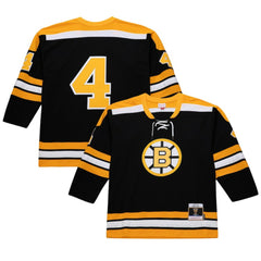 NHL Black Bobby Orr Boston Bruins Mitchell & Ness Big & Tall 1971/72 Blue Line 2.0 Jersey