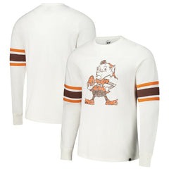 '47 Gridiron Throwback Premier Brex Long Sleeve T-Shirt - Cleveland Browns