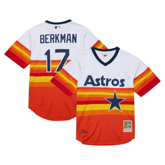 MLB Lance Berkman Houston Astros Mitchell & Ness 2004 Cooperstown Collection Authentic Throwback Jersey
