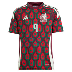 Raul Jimenez Mexico National Team Youth 2024 Home Replica Player Jersey - Adidas Burgundy