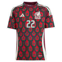 Hirving Lozano Mexico National Team Youth 2024 Home Replica Player Jersey - Adidas Green