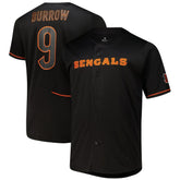 Joe Burrow Big & Tall Baseball Button-Up Shirt - Cincinnati Bengals