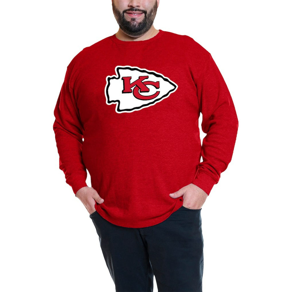 Patrick Mahomes Big & Tall Thermal Waffle Long Sleeve T-Shirt - Kansas City Chiefs