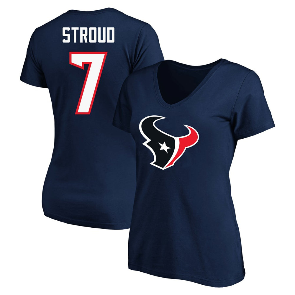 C.J. Stroud Women's Plus Size Fair Catch Name & Number Scoop Neck T-Shirt - Houston Texans