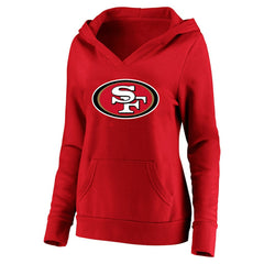Christian McCaffrey Women's Plus Size Player Name & Number V-Neck Pullover Hoodie - San Francisco 49ers