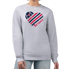 MLB Atlanta Braves G-III 4Her by Carl Banks Women's Heart Logo Fleece Pullover Sweatshirt