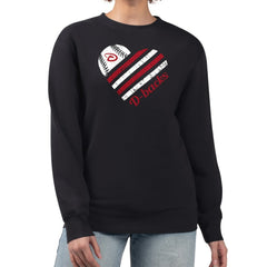 MLB Arizona Diamondbacks G-III 4Her by Carl Banks Women's Heart Logo Fleece Pullover Sweatshirt