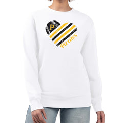 MLB Pittsburgh Pirates G-III 4Her by Carl Banks Women's Heart Logo Fleece Pullover Sweatshirt