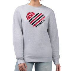 MLB Cincinnati Reds G-III 4Her by Carl Banks Women's Heart Logo Fleece Pullover Sweatshirt