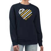 MLB Milwaukee Brewers G-III 4Her by Carl Banks Women's Heart Logo Fleece Pullover Sweatshirt