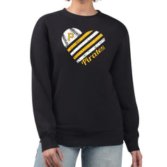 MLB Pittsburgh Pirates G-III 4Her by Carl Banks Women's Heart Logo Fleece Pullover Sweatshirt